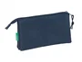 Safta Estuche Portatodo Triple Cremallera Colección Benetton Basic - Dimensiones 120x220x30 mm
