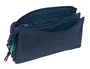 Safta Estuche Portatodo Triple Cremallera Colección Benetton Basic - Dimensiones 120x220x30 mm