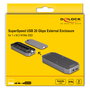 DeLOCK Carcasa Externa Gaming para SSD M.2 NVMe PCIe, USB 3.2 Gen 2x2 Type-C 20 Gbps con Iluminación LED RGB - Caja Externa Gris para Unidad de Estado Sólido