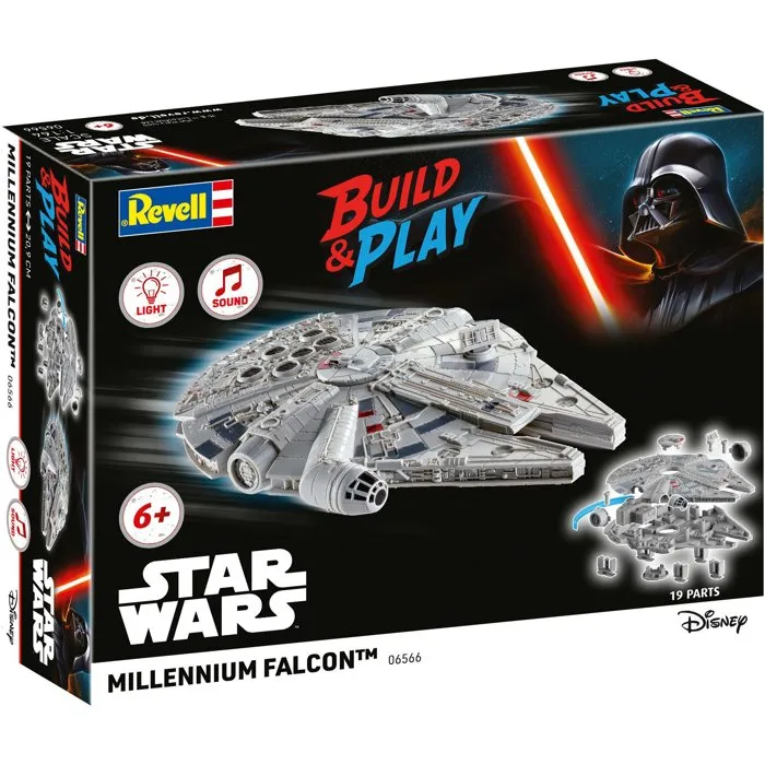 Revell Star Wars Halcón Milenario - Kit de Construcción con Luces y Sonidos para Construir y Jugar - Para Mayores de 6 Años