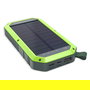 RealPower Powerbank PB-10000 Solar, 10000mAh, Negro/Verde, Carga Inalámbrica, Panel Solar 0.8W, Linterna