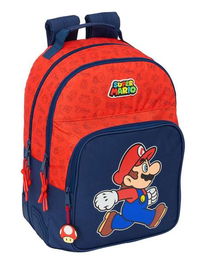 Safta Mochila Doble "Trick" Super Mario Adaptable a Carro 32x42x15cm