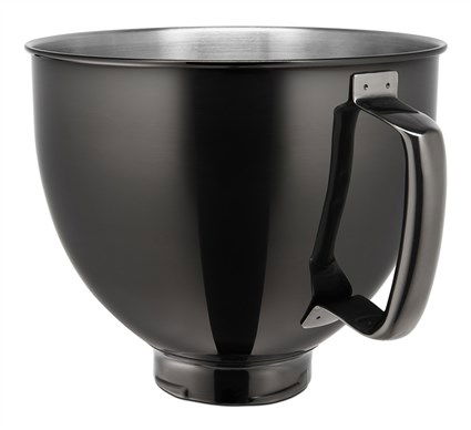 Kitchenaid 5KSM5SSBRB Bol de Acero Inoxidable Negro Radiant para Robot con Cabezal Inclinable