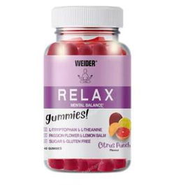 WEIDER Relax Mental Balance 40 Gominolas Sabor Citrus Punch para Relajación y Estrés