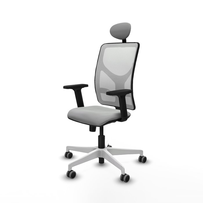 PIQUERAS Y CRESPO Silla de oficina Motilla con mecanismo Sincro, Gris claro y Blanco PIQUERAS Y CRESPO Silla de oficina Motilla con mecanismo Sincro, Gris claro y Blanco