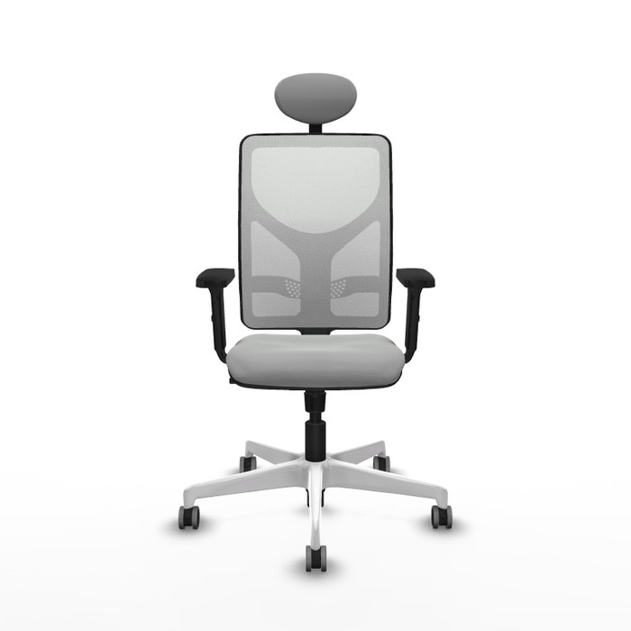 PIQUERAS Y CRESPO Silla de oficina Motilla con mecanismo Sincro, Gris claro y Blanco PIQUERAS Y CRESPO Silla de oficina Motilla con mecanismo Sincro, Gris claro y Blanco