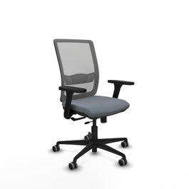 PIQUERAS Y CRESPO Silla de oficina Haches Gris con mecanismo Sincro/Traslack