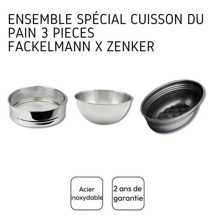 Fackelmann Zenker Juego de 3 Utensilios Especiales para Hornear Pan FAC3176239998306 Fackelmann Zenker Juego de 3 Utensilios Especiales para Hornear Pan FAC3176239998306