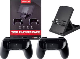 Indeca Two Player Pack con soporte ajustable y 2 fundas para Joy-Con