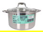 Quttin Olla con Tapa Acero Inoxidable 28 cm / 10 Litros, Modelo New Caesar (2 Unidades)