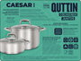 Quttin Olla con Tapa Acero Inoxidable 28 cm / 10 Litros, Modelo New Caesar (2 Unidades)