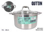 Quttin Olla con Tapa Acero Inoxidable 28 cm / 10 Litros, Modelo New Caesar (2 Unidades)