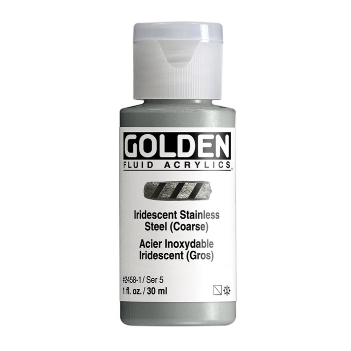 Golden Fluid Colores Acrílicos Acero inoxidable iridiscente (Grueso) 30 ml Golden Fluid Colores Acrílicos Acero inoxidable iridiscente (Grueso) 30 ml