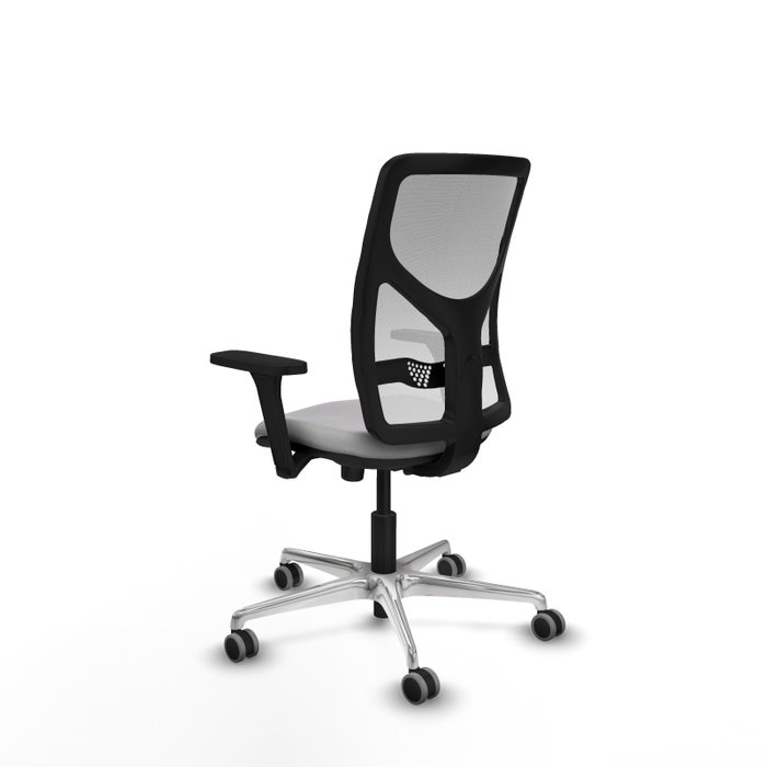 PIQUERAS Y CRESPO Silla de oficina Motilla con mecanismo Sincro, Gris claro y Blanco