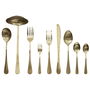 Home Deco Factory Cubertería Mirage 39 Piezas Acero Inoxidable Acabado Dorado