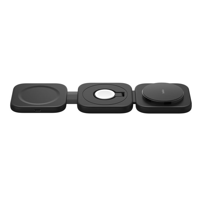 Belkin Boost Charge PRO Qi2 3-en-1 Magnético, Plegable y para Viajes, Negro