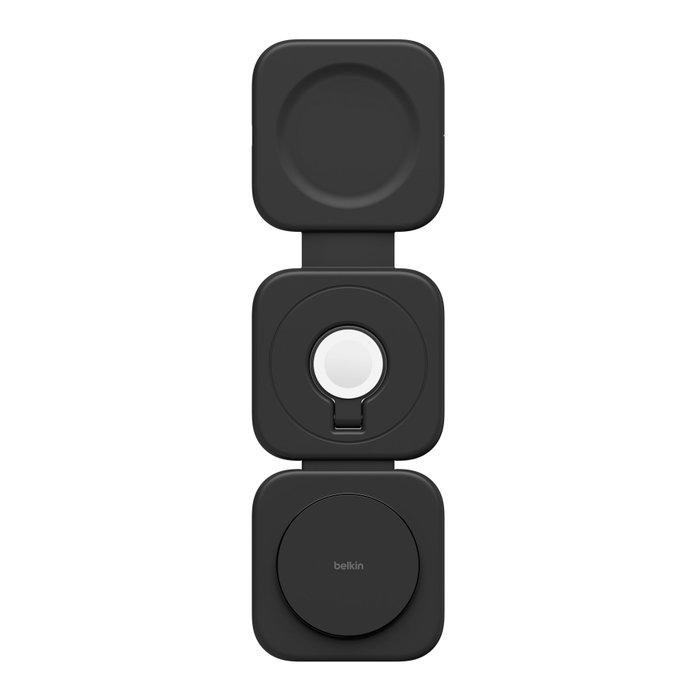 Belkin Boost Charge PRO Qi2 3-en-1 Magnético, Plegable y para Viajes, Negro