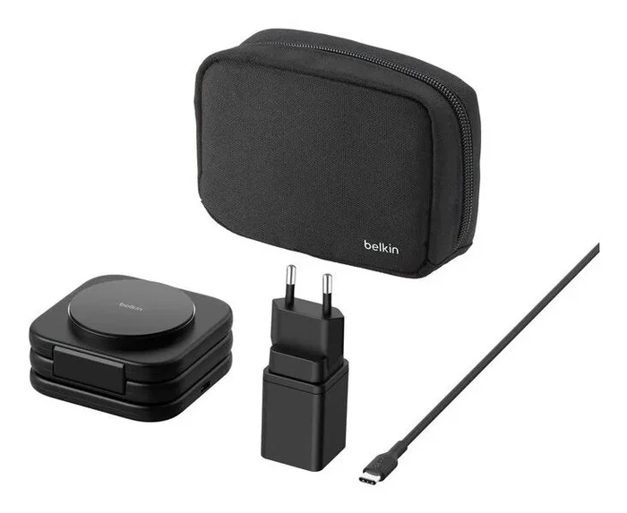 Belkin BoostCharge Pro 3-en-1 Travel Qi2 Negro, 15W