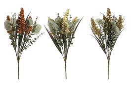 DKD Home Decor Ramas Decorativas PE Surtido de 3 Colores