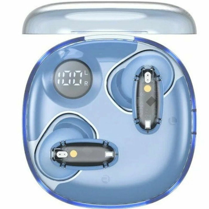 Mars Gaming MHIB2 Auriculares Bluetooth con Estuche de Carga, Azul