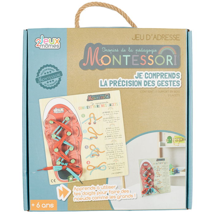 Jeux 2 momes Aprender A Atar Cordones Montessori Psicomotricidad Fina