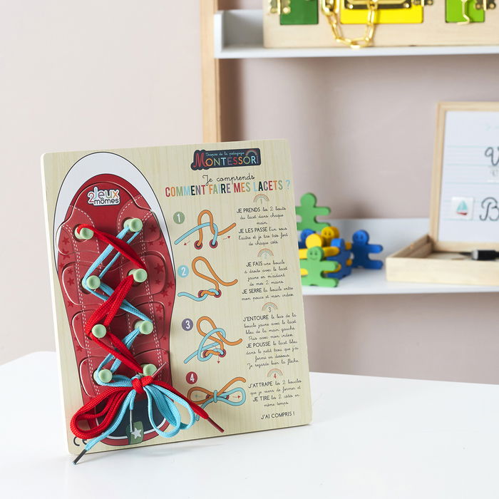 Jeux 2 momes Aprender A Atar Cordones Montessori Psicomotricidad Fina