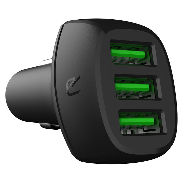 Green Cell PowerRide 3xUSB Ultra Charge CADGC01 Negro