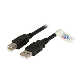 EFB Elektronik Cable USB 2.0 A-B 1,8 m Negro