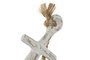 DKD Home Decor Decoración Ancla Decapé Blanco Mango y Resina