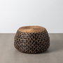 S/2 Mesa Centro Natural-Negro 100 X 100 X 40 cm