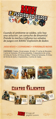 dV Giochi Bang! Explosión de Dados Juego de Mesa Familiar (EEDVBD04) - Edición Completa con Expansiones, para 3-8 Jugadores (+8 años) - En Español