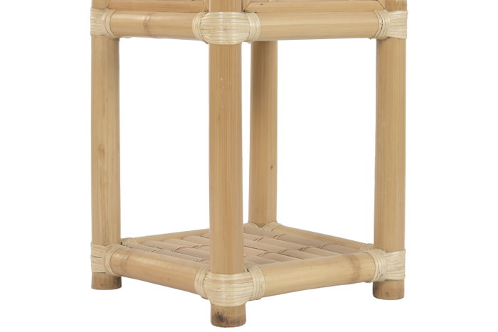 DKD Home Decor Macetero Bambú y Ratán Natural 35x35x76 cm DKD Home Decor Macetero Bambú y Ratán Natural 35x35x76 cm