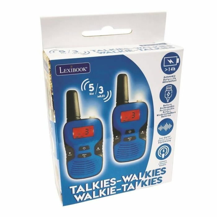 Lexibook Walkie-talkies Digitales Recargables Alcance 5 km 8 Canales