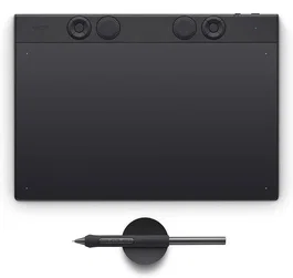 Wacom Intuos Pro Medium – 2025 Tableta Digitalizadora Negra 263 x 148 mm, USB/Bluetooth, Pluma con 8192 Niveles de Presión