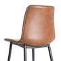 Silla Marrón Metal / Simil Piel (Set de 2)