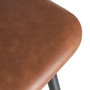 Silla Marrón Metal / Simil Piel (Set de 2)