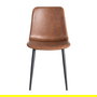 Silla Marrón Metal / Simil Piel (Set de 2)