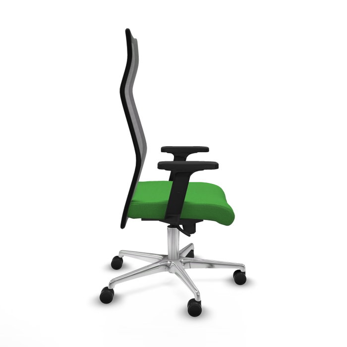 PIQUERAS Y CRESPO Sillón Albacete con Mecanismo Sincro, Tela Verde y Malla Negra PIQUERAS Y CRESPO Sillón Albacete con Mecanismo Sincro, Tela Verde y Malla Negra