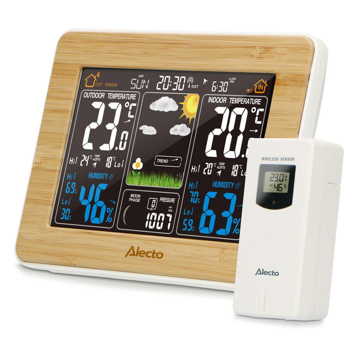 Alecto WS-1560 Estación Meteorológica con Sensor Inalámbrico Bamboo Alecto WS-1560 Estación Meteorológica con Sensor Inalámbrico Bamboo