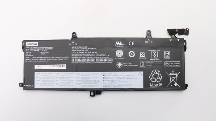 Lenovo Batería Interna Li-Ion 57Wh 3 Celdas para Portátiles ThinkPad - Certificada para Transporte Seguro Lenovo Batería Interna Li-Ion 57Wh 3 Celdas para Portátiles ThinkPad - Certificada para Transporte Seguro