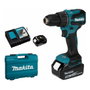 Makita DHP490RFX3 Taladro percutor inalámbrico 18V con 2 baterías de 3.0 Ah y kit de 74 piezas