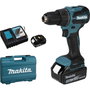 Makita DHP490RFX3 Taladro Combinado Inalámbrico 18V con 2 Baterías de 3.0 Ah y Kit de 74 Piezas