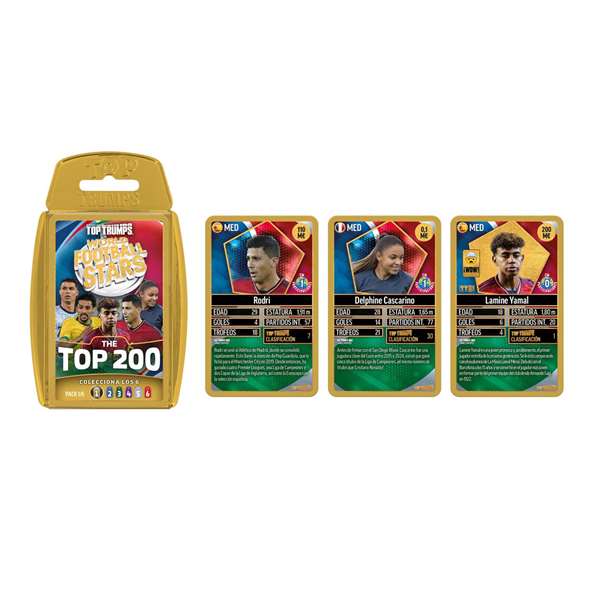 Bizak Futbol Mundial Top 200 Starter Kit - Juego de Cartas de Competición con 34 Cartas de Jugadores y Campo de Juego - Edad Mínima 36 Meses