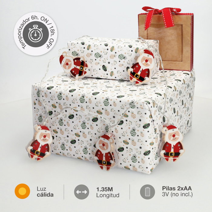 Bambasy Papa Noel LED 1,35M Luz cálida