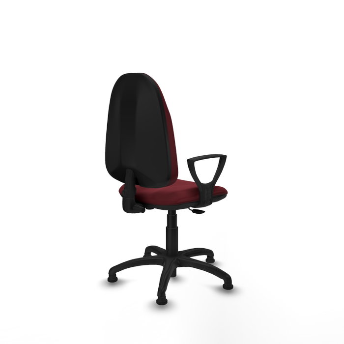 PIQUERAS Y CRESPO Silla de oficina Algarra Granate con Brazos Fijos PIQUERAS Y CRESPO Silla de oficina Algarra Granate con Brazos Fijos