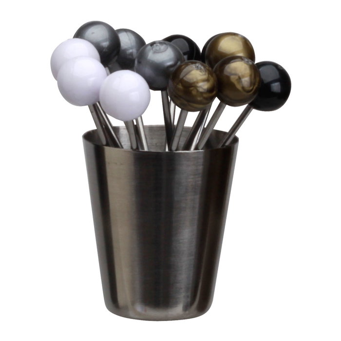 Cook Concept Juego De 12 Pinchos Con Recipiente Table En Fête Acero Inoxidable Cook Concept Juego De 12 Pinchos Con Recipiente Table En Fête Acero Inoxidable