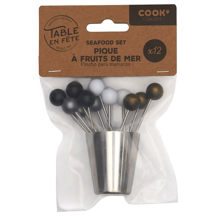 Cook Concept Juego De 12 Pinchos Con Recipiente Table En Fête Acero Inoxidable Cook Concept Juego De 12 Pinchos Con Recipiente Table En Fête Acero Inoxidable