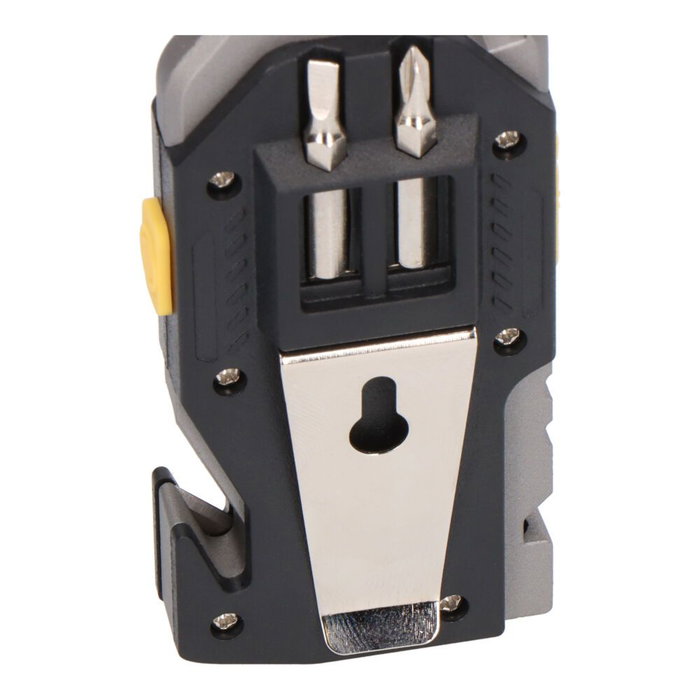 EDM Linterna de Seguridad 6 en 1 Titan Survival, Recargable USB-C, 400 Lúmenes, Batería 300 mAh, Incluye Rompecristales, Silbato y Herramientas (39x21x92 mm, IP44)