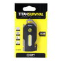 EDM Linterna de Seguridad 6 en 1 Titan Survival, Recargable USB-C, 400 Lúmenes, Batería 300 mAh, Incluye Rompecristales, Silbato y Herramientas (39x21x92 mm, IP44)