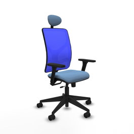PIQUERAS Y CRESPO Silla de oficina Motilla Azul cielo y Azul con Mecanismo Sincro/Traslack